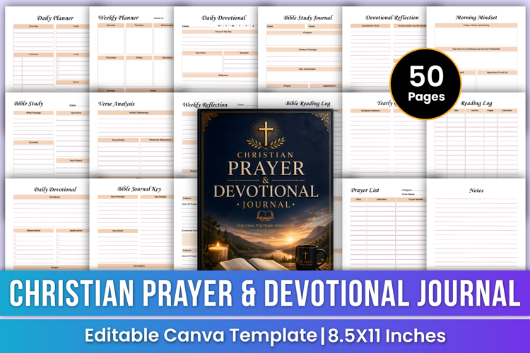 Christian Prayer & Devotional Journal Canva