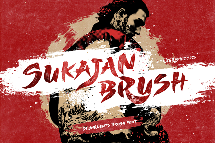 Sukajan Brush Font