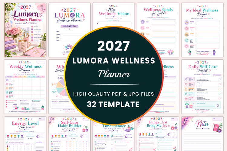 2027 Lumora Wellness Planner Kdp interiors