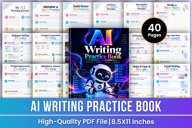 AI Writing Practice Book | Writing Skills, Creative Writing