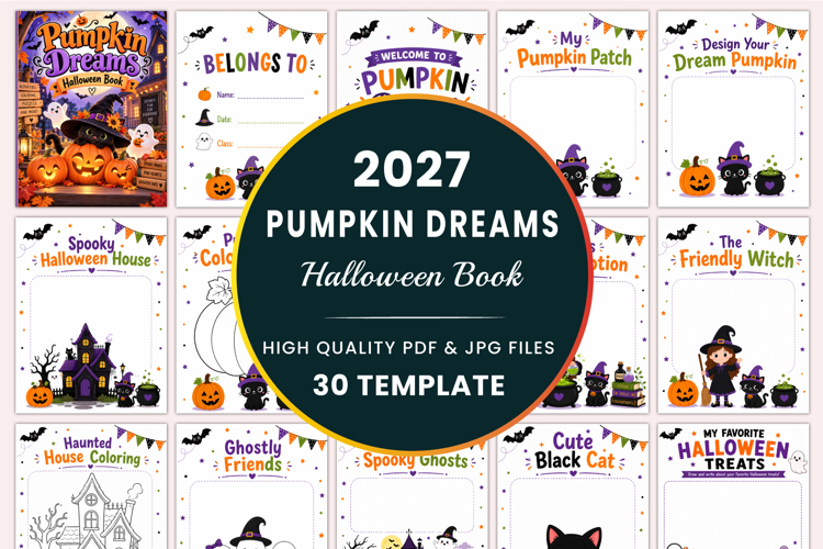 Pumpkin Dreams Halloween Book Kdp interiors