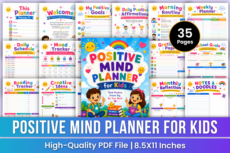 Positive Mind Planner for Kids Interiors