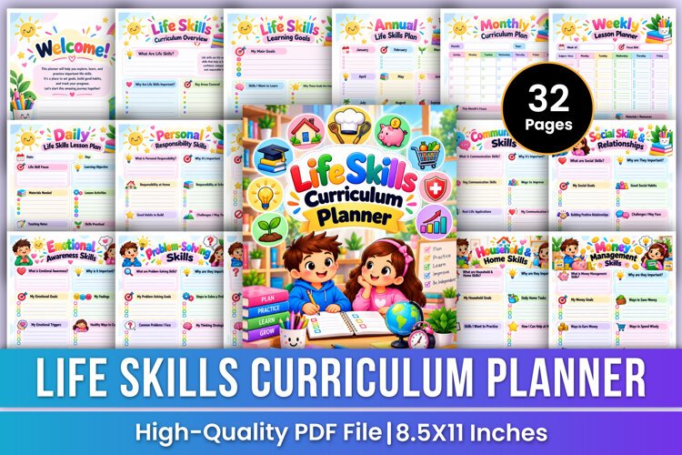 Life Skills Curriculum Planner | Life Skills Learning example image 1