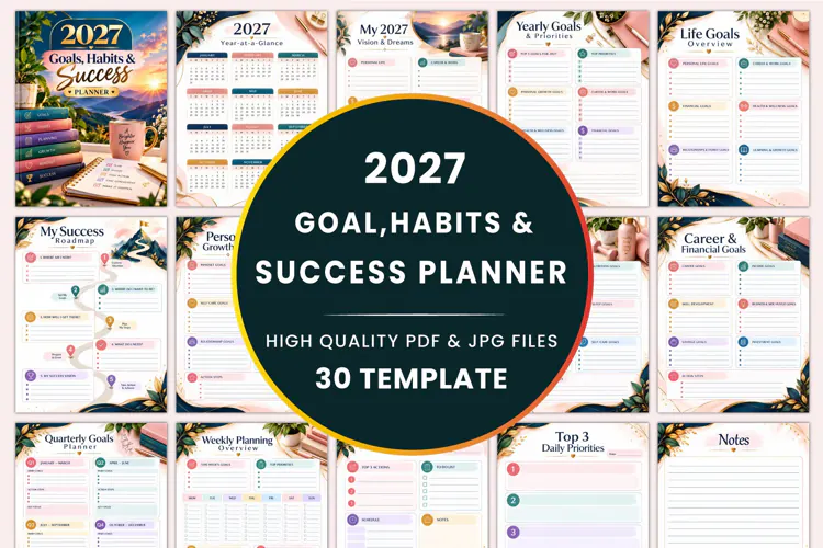 2027 Goals, Habits & Success Planner