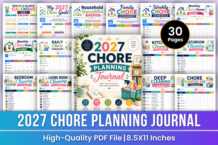 2027 Chore Planning Journal | Chore Chart