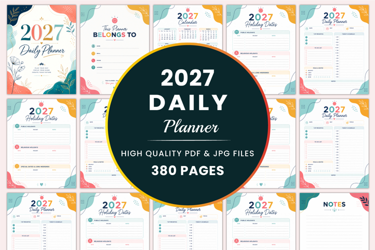 2027 Daily Planner templates