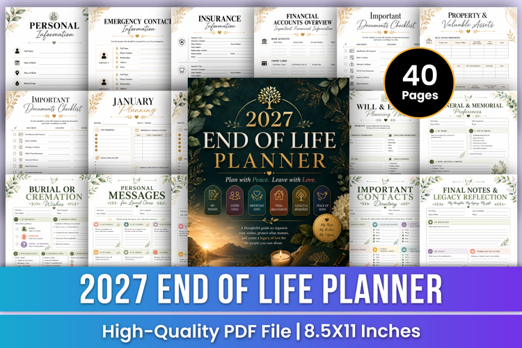 2027 End of Life Planner | Medical & Estate