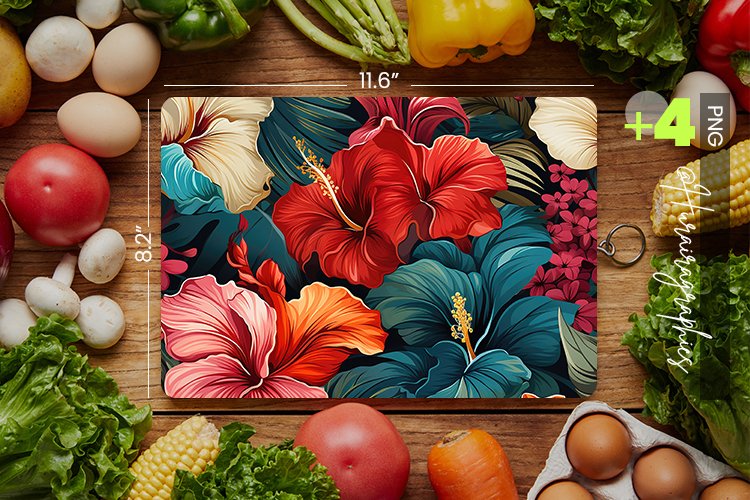 Bright flowers Cutting Board Design - 04 Variations