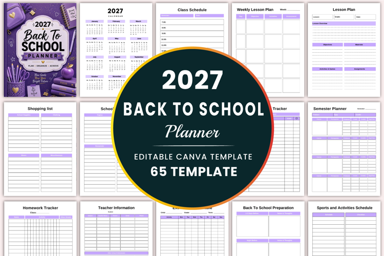 2027 Back To School Planner kdp interiors