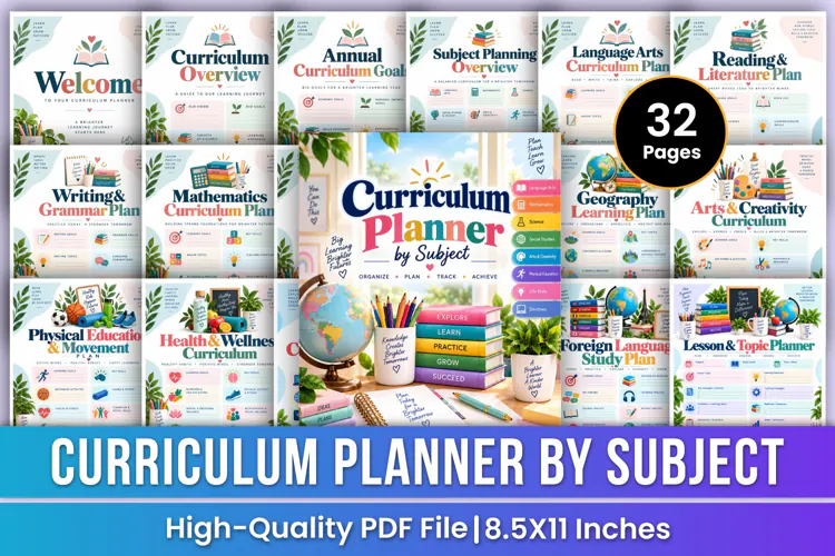 Curriculum Planner by Subject | Subject Planning, Learning