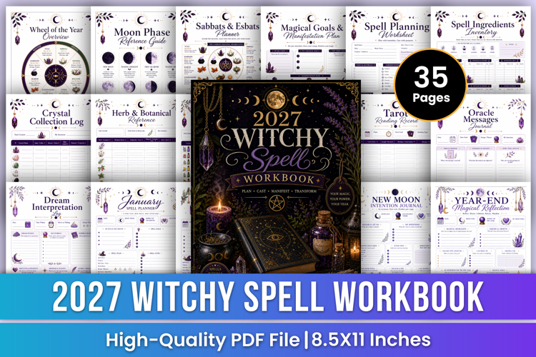 2027 Witchy Spell Workbook | Spellcraft & Magical Practice