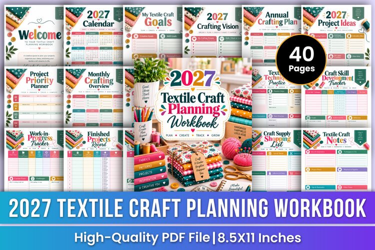 2027 Textile Craft Planning Workbook | Craft Projects example image 1