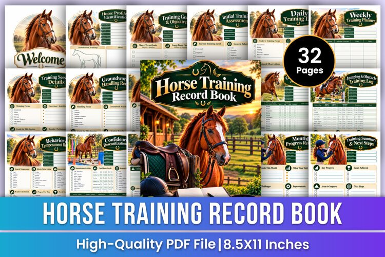 Horse Training Record Book | Training Logs, Riding Skills example image 1