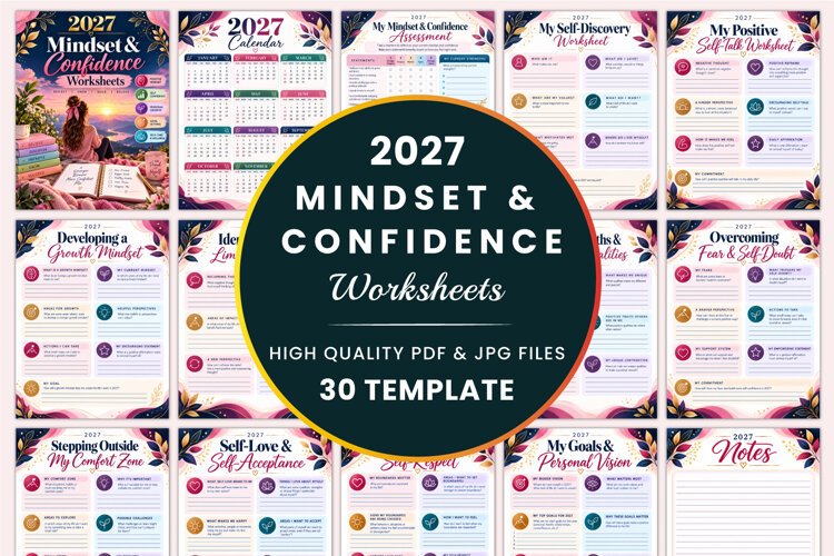 2027 Mindset & Confidence Worksheets example image 1