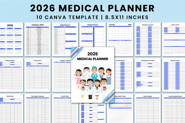2026 Medical Planner For Canva Interior