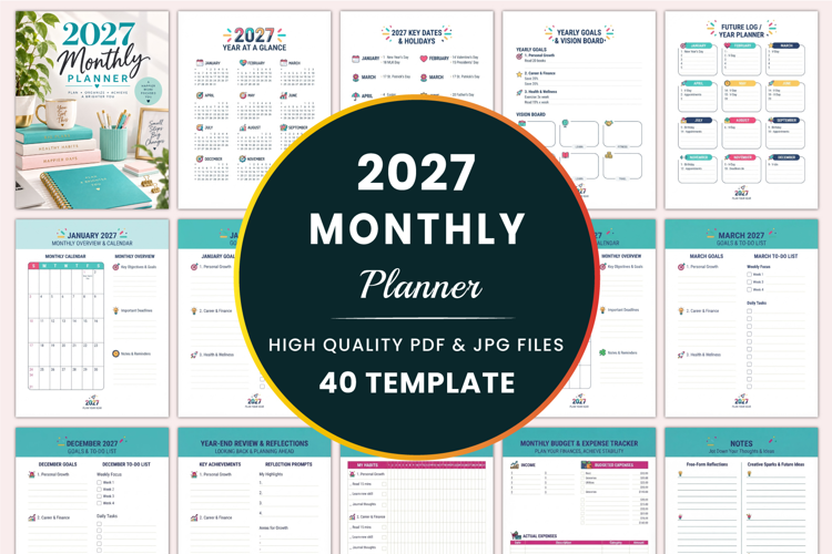 2027 Monthly Planner Kdp interiors