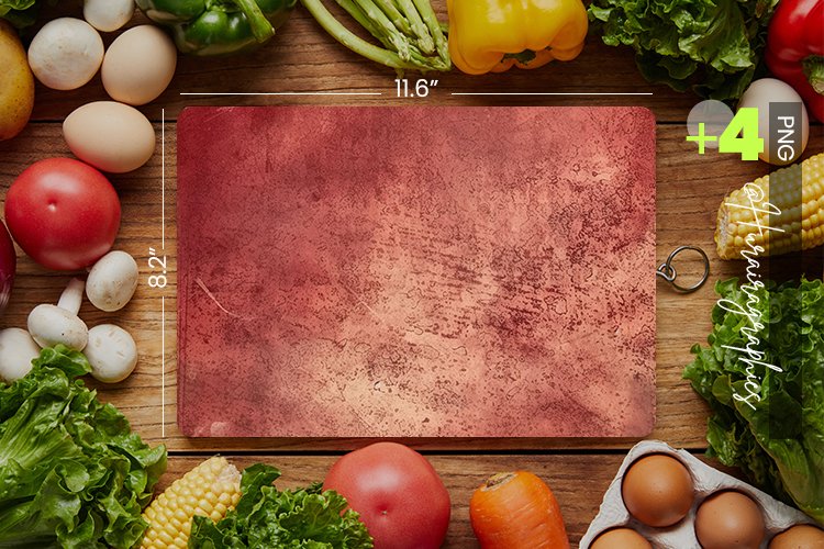 Distressed Red Cutting Board Design - 04 Variations
