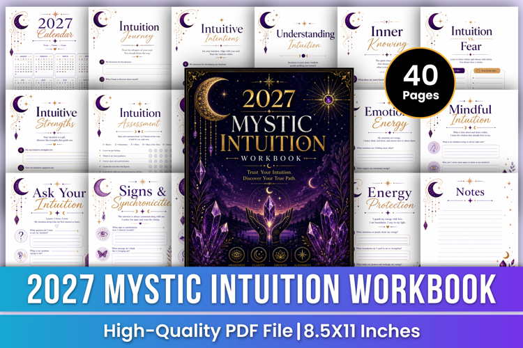 2027 Mystic Intuition Workbook | Intuition Journal, Self