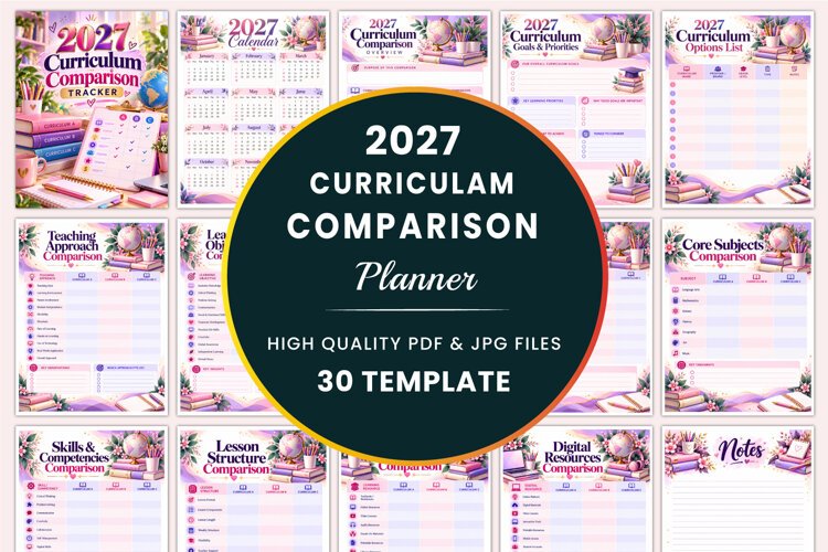 2027 Curriculum Comparison Tracker Kdp interiors example image 1