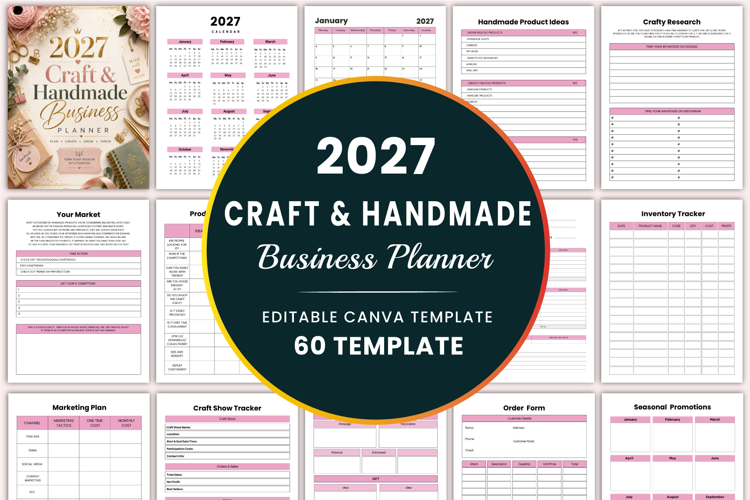 2027 Craft & Handmade Business Planner kdp interiors