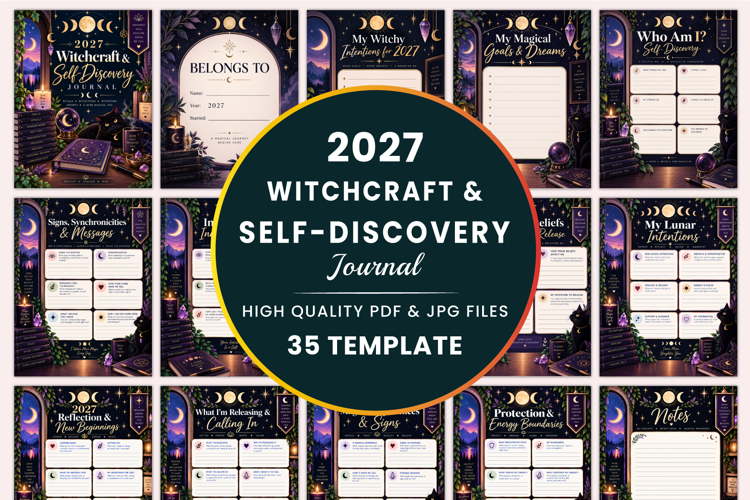 2027 Witchcraft & Self-Discovery Journal Kdp interiors