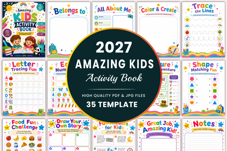Amazing Kids Activity Book Kdp interiors