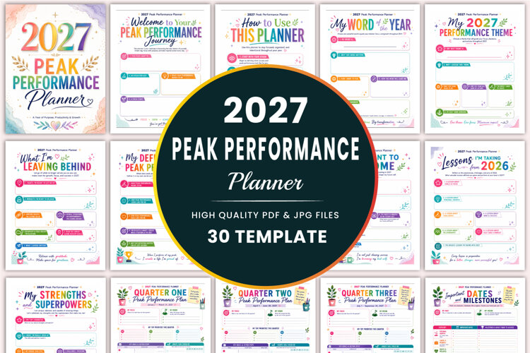 2027 Peak Performance Planner Kdp interiors example image 1