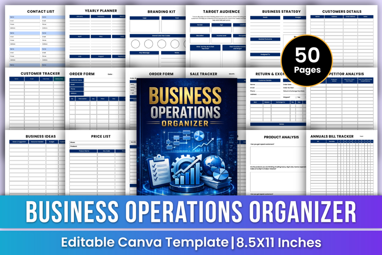 Business Operations Organizer | Planner, Budget Tracker