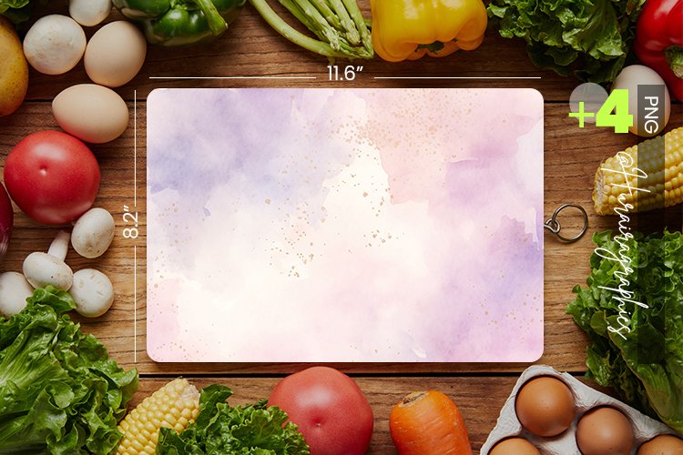Watercolor Pastel Cutting Board Design - 04 Variations