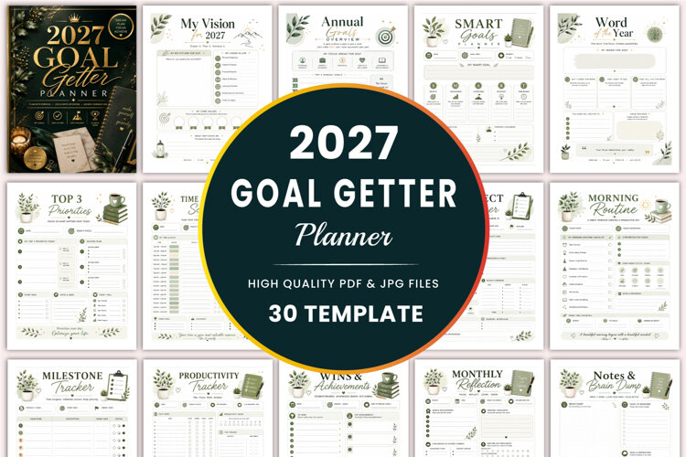 2027 Goal Getter Planner Kdp interiors example image 1