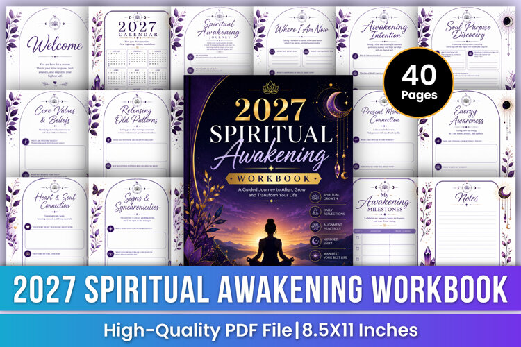 2027 Spiritual Awakening Workbook | Self-Discovery, Healing example image 1