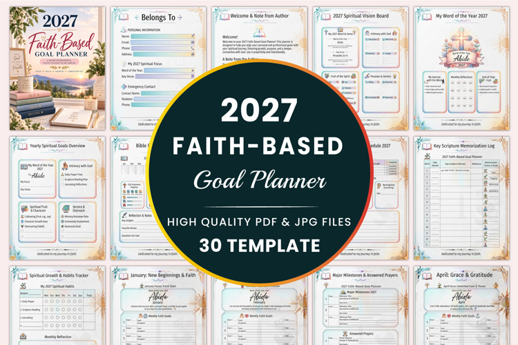 2027 Faith-Based Goal Planner Kdp interiors