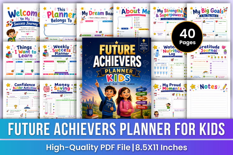 Future Achievers Planner for Kids | Goals