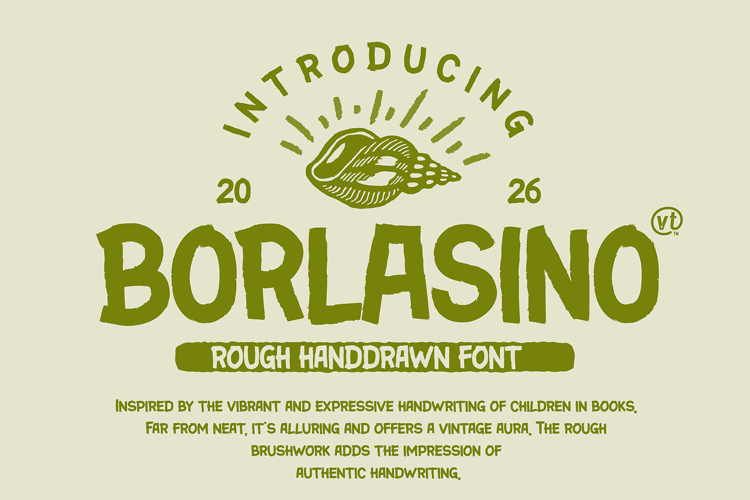 VT Borlasino Handcrafted Vintage Font