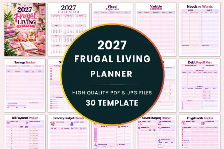 2027 Frugal Living Planner Kdp interiors