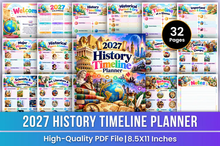 2027 History Timeline Planner | Historical Events, Timeline