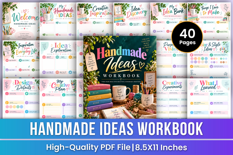 Handmade Ideas Workbook | Handmade Project Ideas, Creative