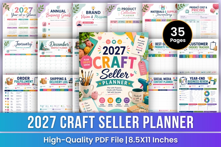 2027 Craft Seller Planner | Business Organizer