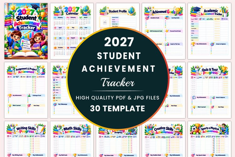 2027 Student Achievement Tracker Kdp interiors example image 1