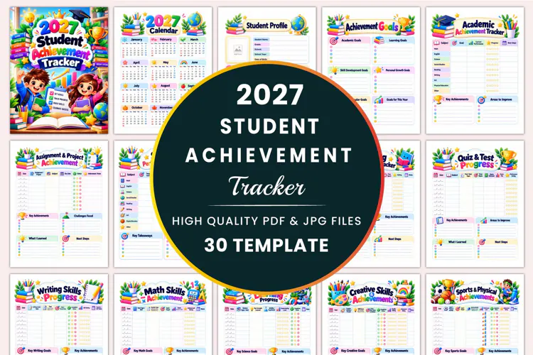 2027 Student Achievement Tracker Kdp interiors