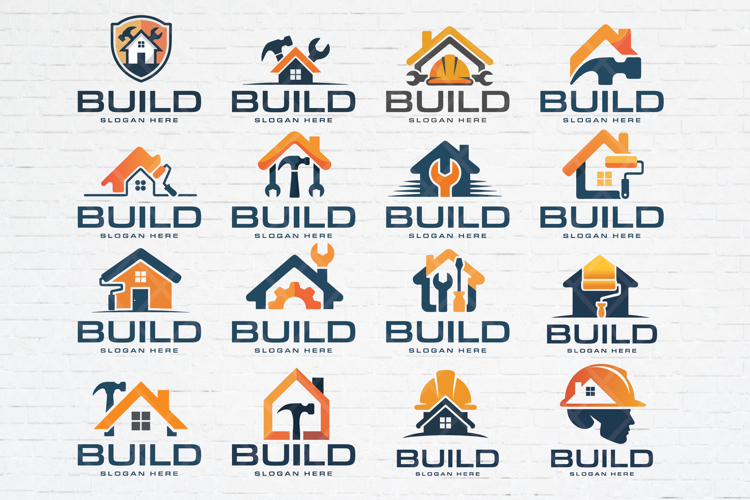 16 House Builder Logo Bundle