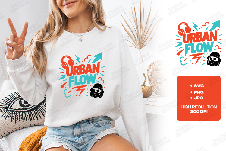 Urban Flow Graffiti Style SVG Street Art Trendy Design