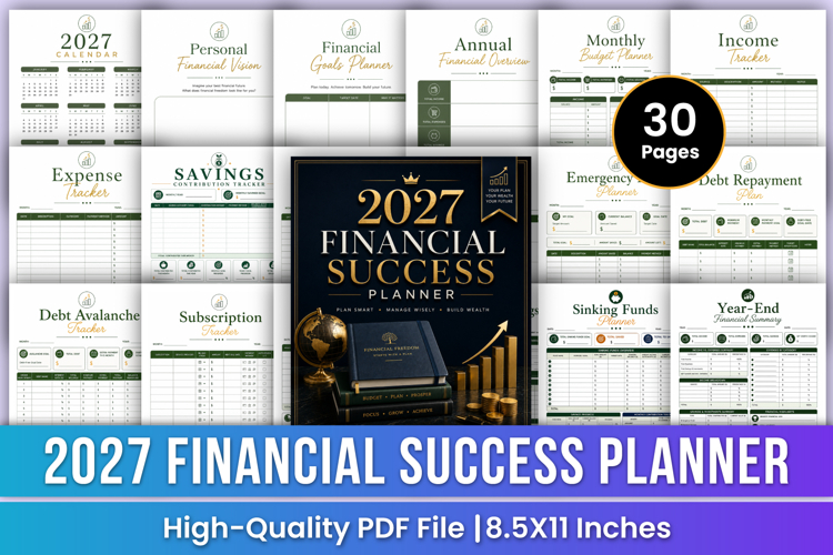 2027 Financial Success Planner | Financial Goals