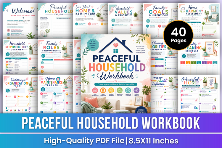 Peaceful Household Workbook | Home Organization, Family Pla