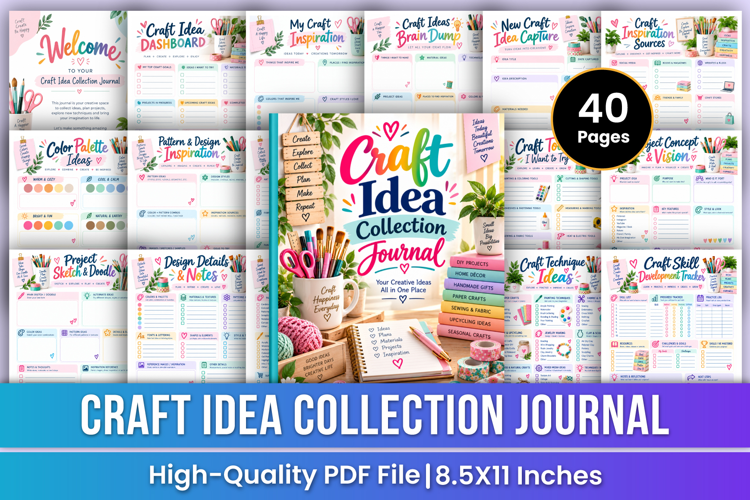 Craft Idea Collection Journal | Craft Ideas, DIY Projects