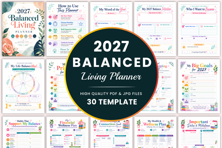 2027 Balanced Living Planner Kdp interiors