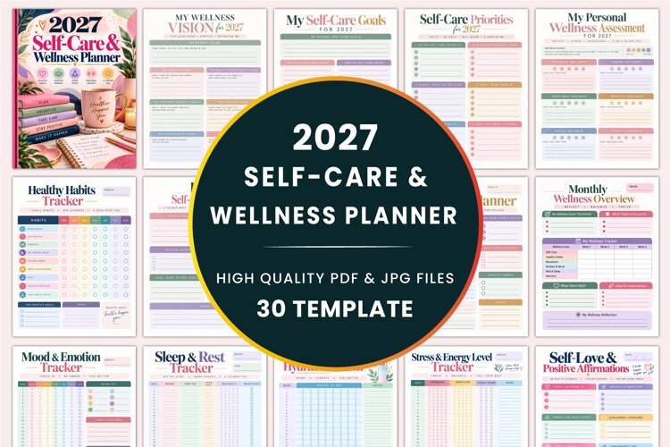 2027 Self-Care & Wellness Planner Kdp interiors example image 1