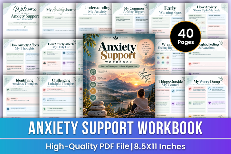 Anxiety Support Workbook | Anxiety Awareness, Calming Tools