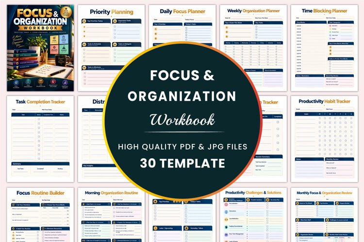 Focus & Organization Workbook Kdp interiors example image 1