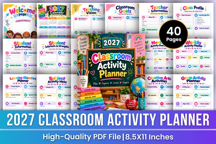 2027 Classroom Activity Planner | Teacher Planning, Learning example image 1